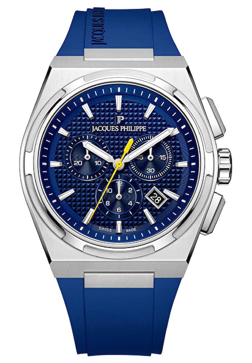 Jacques Philippe JPQGC411432 Pusulalı Takvimli 42 mm Lacivert Çelik Kordon Analog Erkek Kol Saati