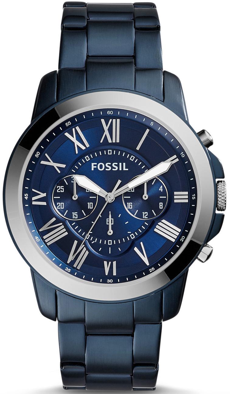 Fossil FS5230 Takvimli 44 mm Lacivert Çelik Kordon Analog Kol Saati