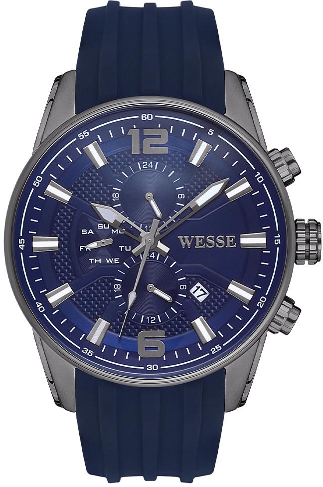 Wesse WWG204201 Pusulalı Takvimli 41 mm Lacivert Çelik Kordon Analog Erkek Kol Saati