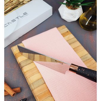 Castle Kitchen Black Copper Serisi 2 Li Mutfak Bıçak Seti ( Nakiri - Sıyırma Doğrama )