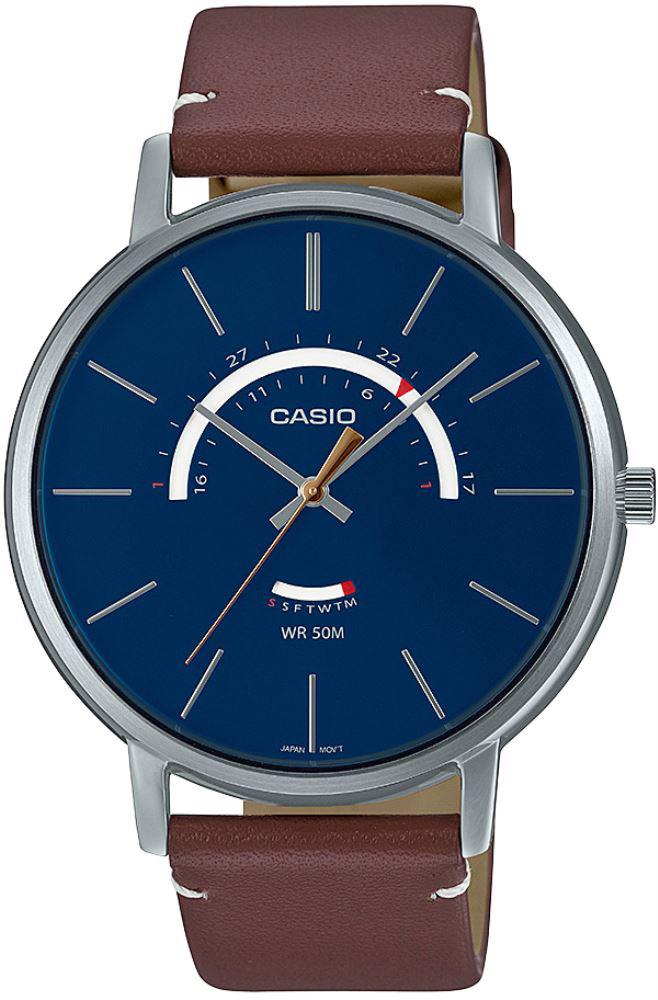 Casio MTP-B105L-2A Takvimli 43 mm Kahverengi Deri Kordon Analog Kol Saati