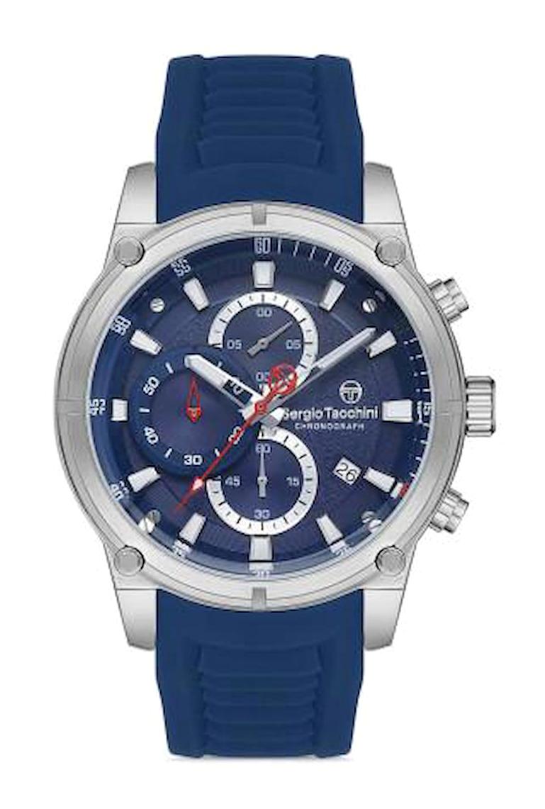 Sergio Tacchini ST.1.10186.2 Takvimli 42 mm Lacivert Silikon Kordon Analog Erkek Kol Saati