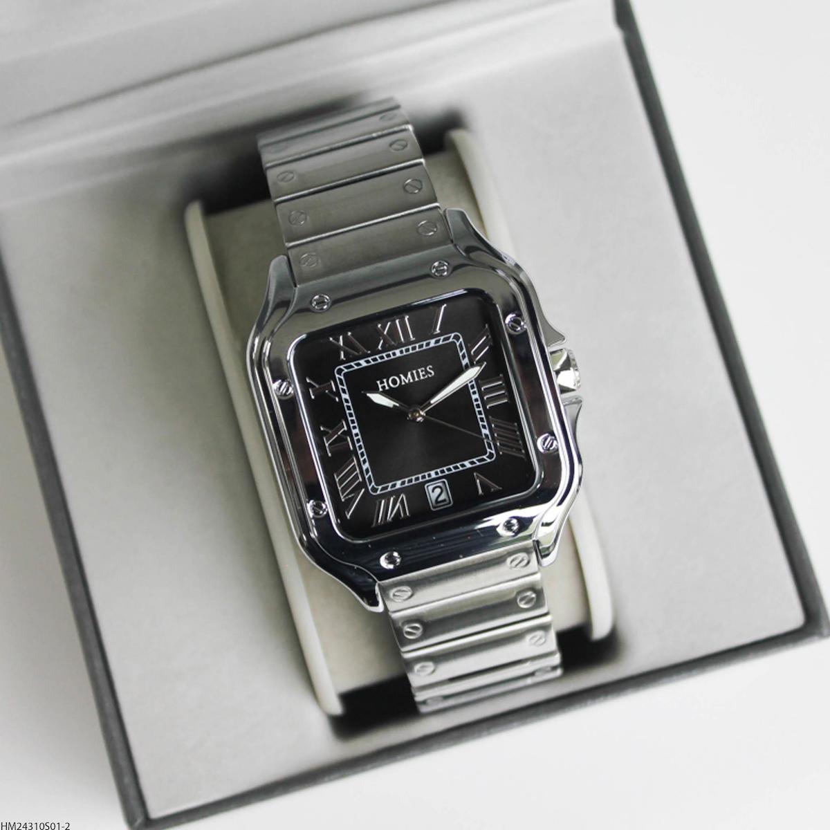Homies HM24310S01-2 Takvimli 43 mm Çelik Kordon Analog Erkek Kol Saati