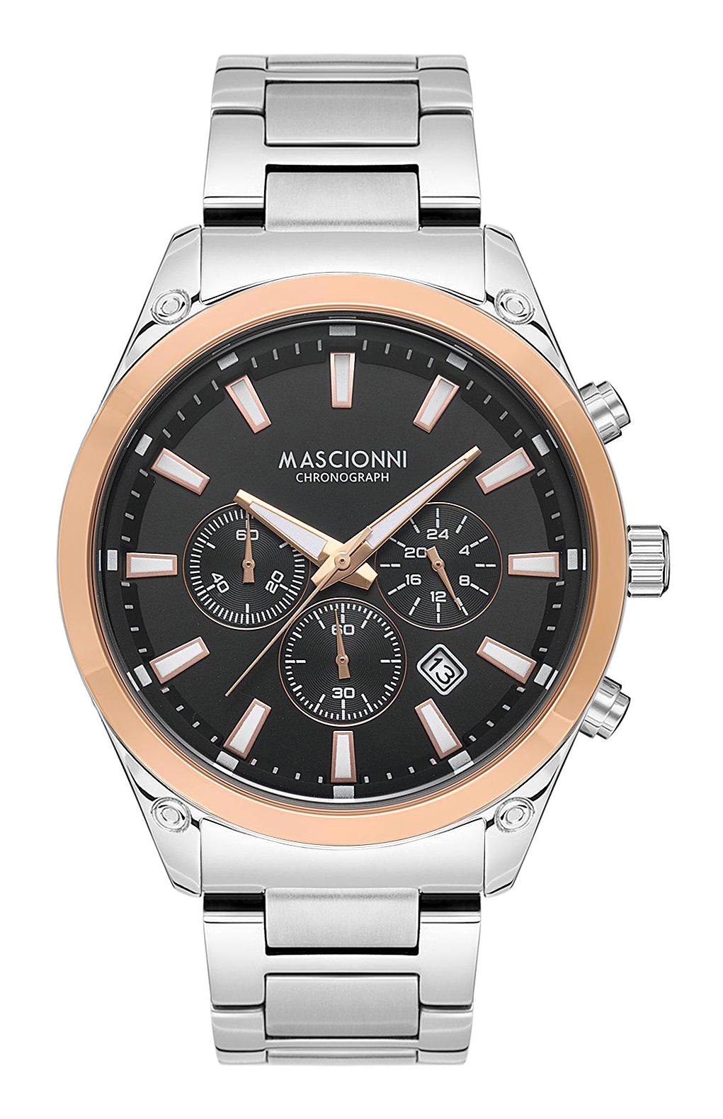 Mascionni M.1.2180.05 Takvimli 45 mm Metal Kordon Analog Erkek Kol Saati