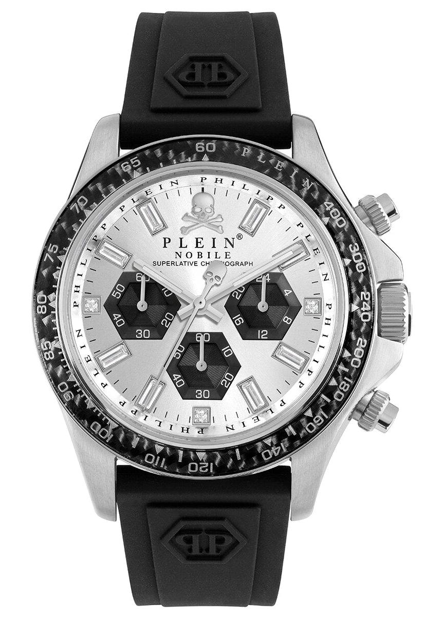 Philipp Plein PWVAA0523 Takvimli 43 mm Siyah Silikon Kordon Analog Erkek Kol Saati