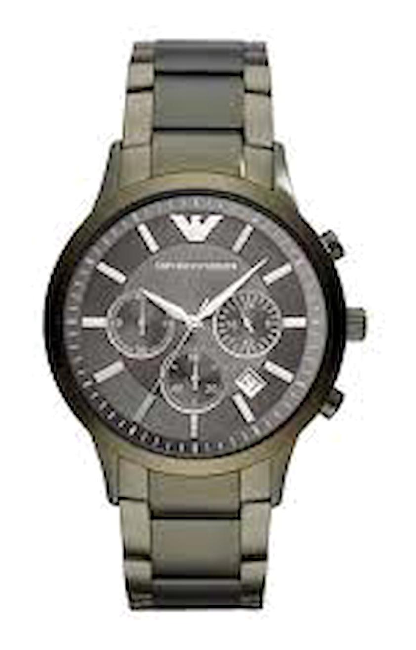 Emporio Armani AR11117 Takvimli 42 mm Yeşil Çelik Kordon Analog Kol Saati
