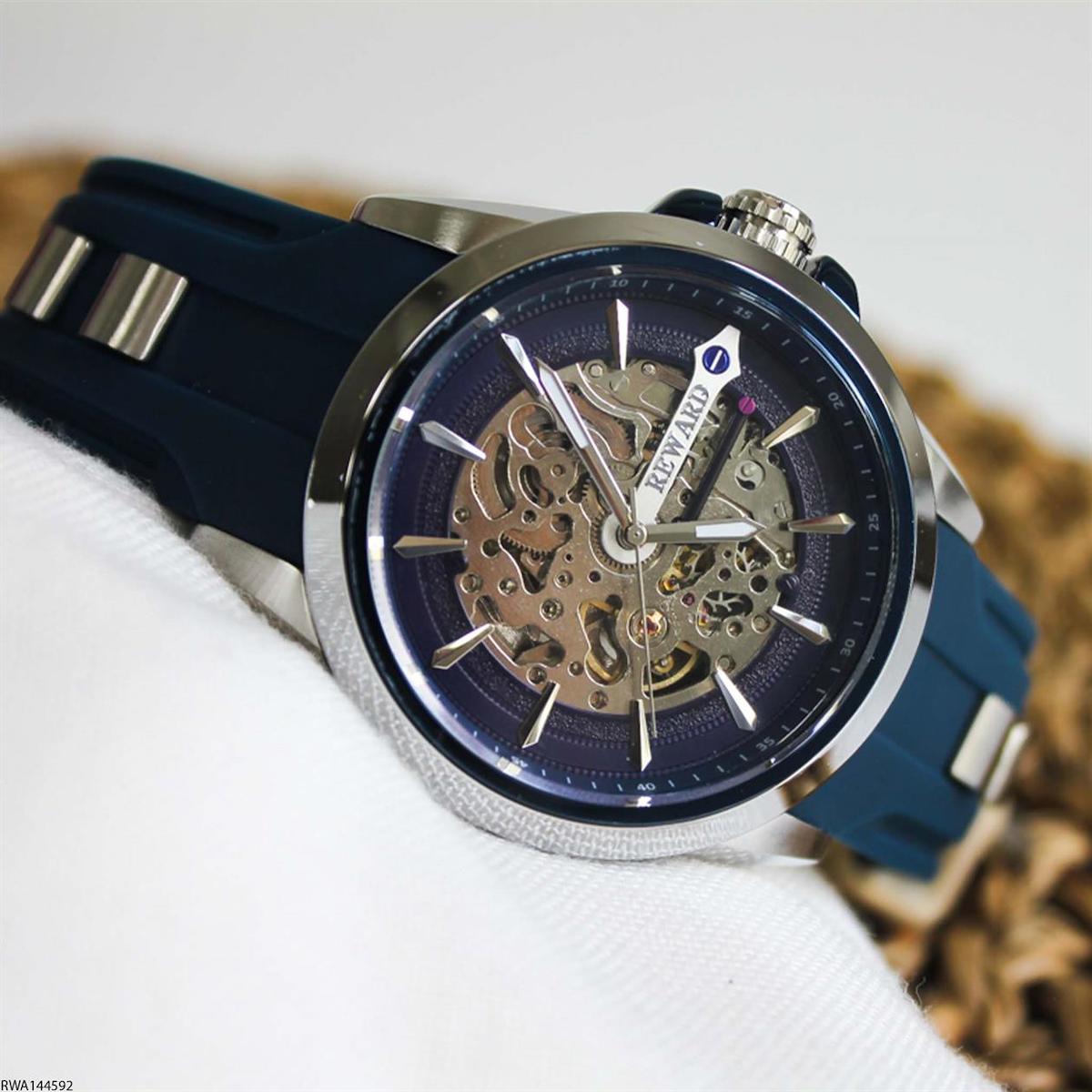 Reward RWA144592 46 mm Lacivert Silikon Kordon Analog Erkek Kol Saati