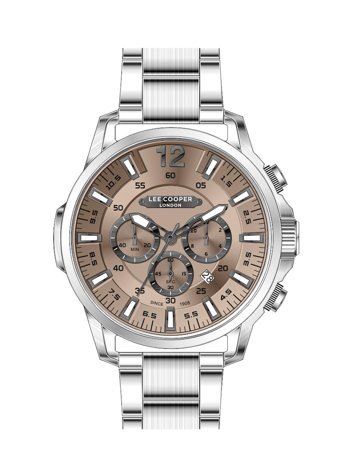 Lee Cooper LC07689.370 Takvimli Çelik Kordon Analog Erkek Kol Saati