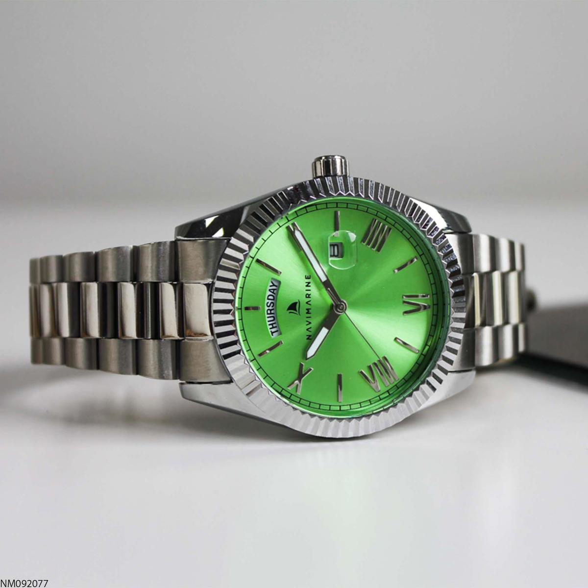 Navimarine NM092077 Takvimli 41 mm Çelik Kordon Analog Erkek Kol Saati