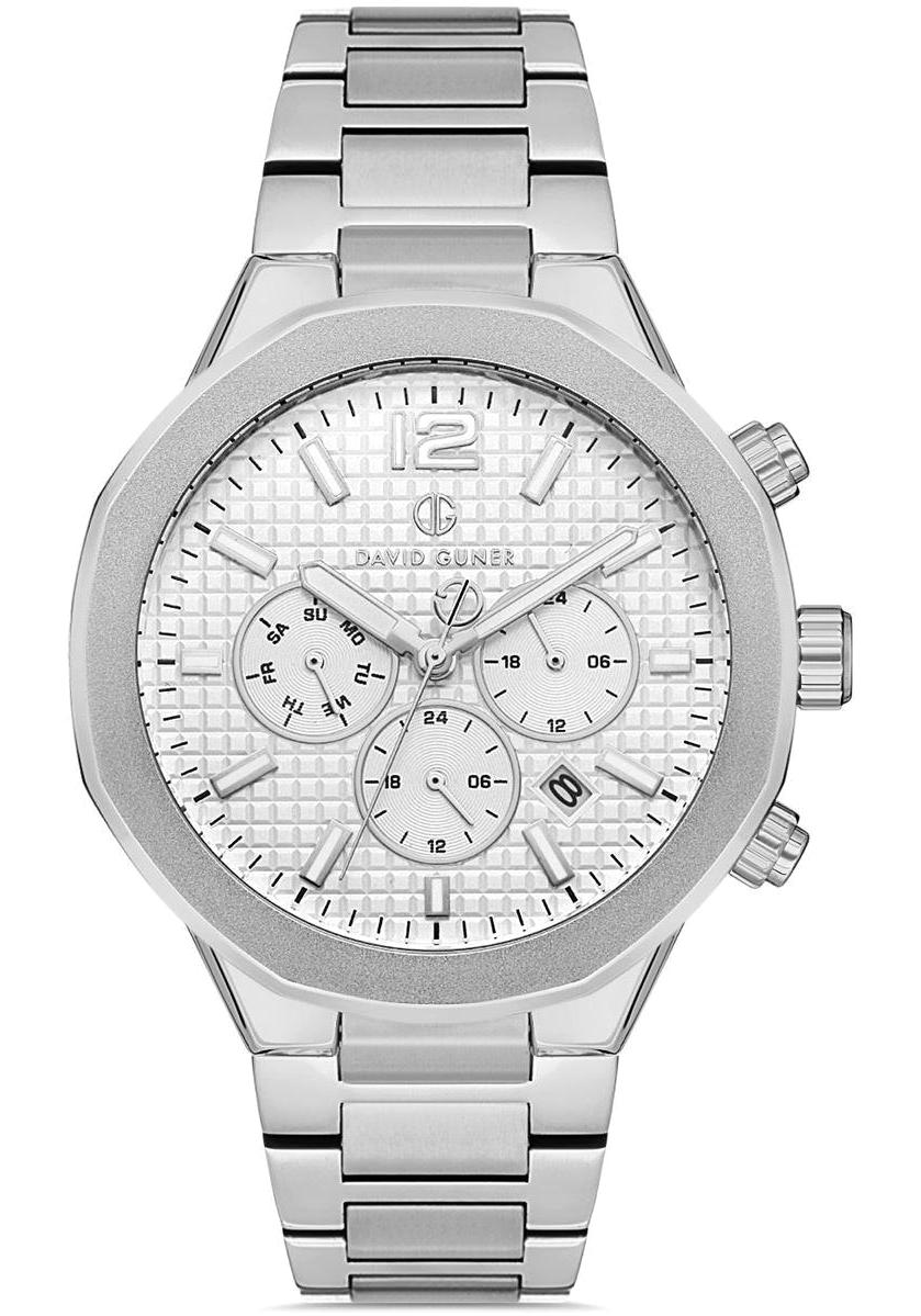 David Guner DG-8403GA-A1 Takvimli 42 mm Çelik Kordon Analog Erkek Kol Saati