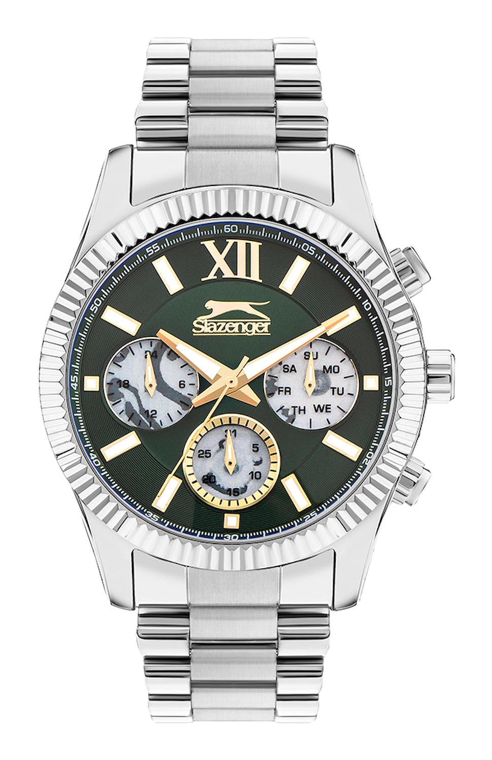 Slazenger SL.09.2316.2.03 Takvimli 43 mm Çelik Kordon Analog Erkek Kol Saati