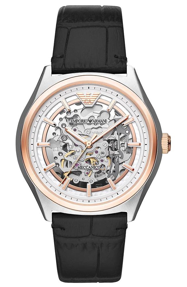 Emporio Armani AR60018 43 mm Siyah Deri Kordon Analog Erkek Kol Saati