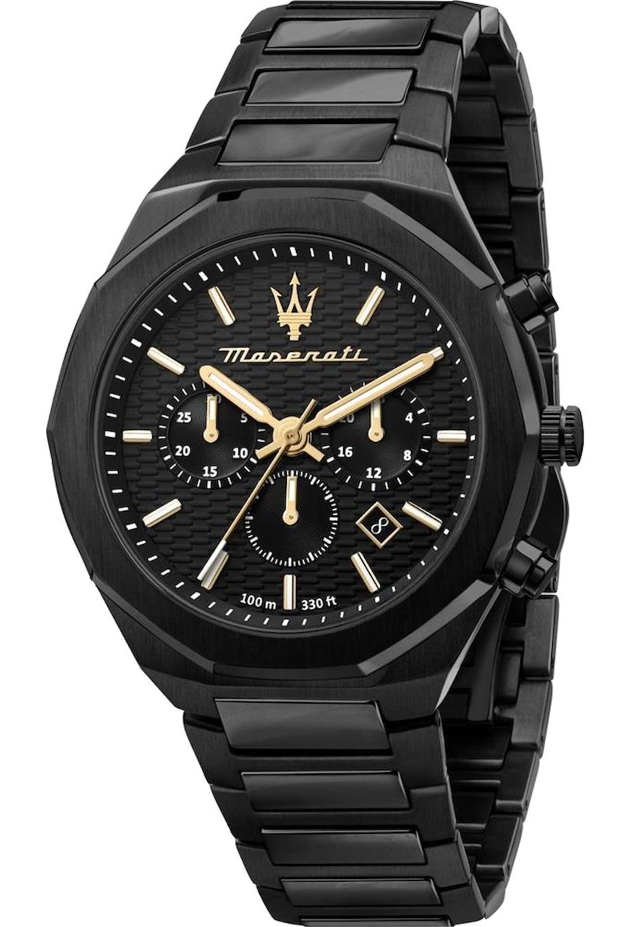 Maserati R8873642005 Takvimli 45 mm Siyah Çelik Kordon Analog Erkek Kol Saati