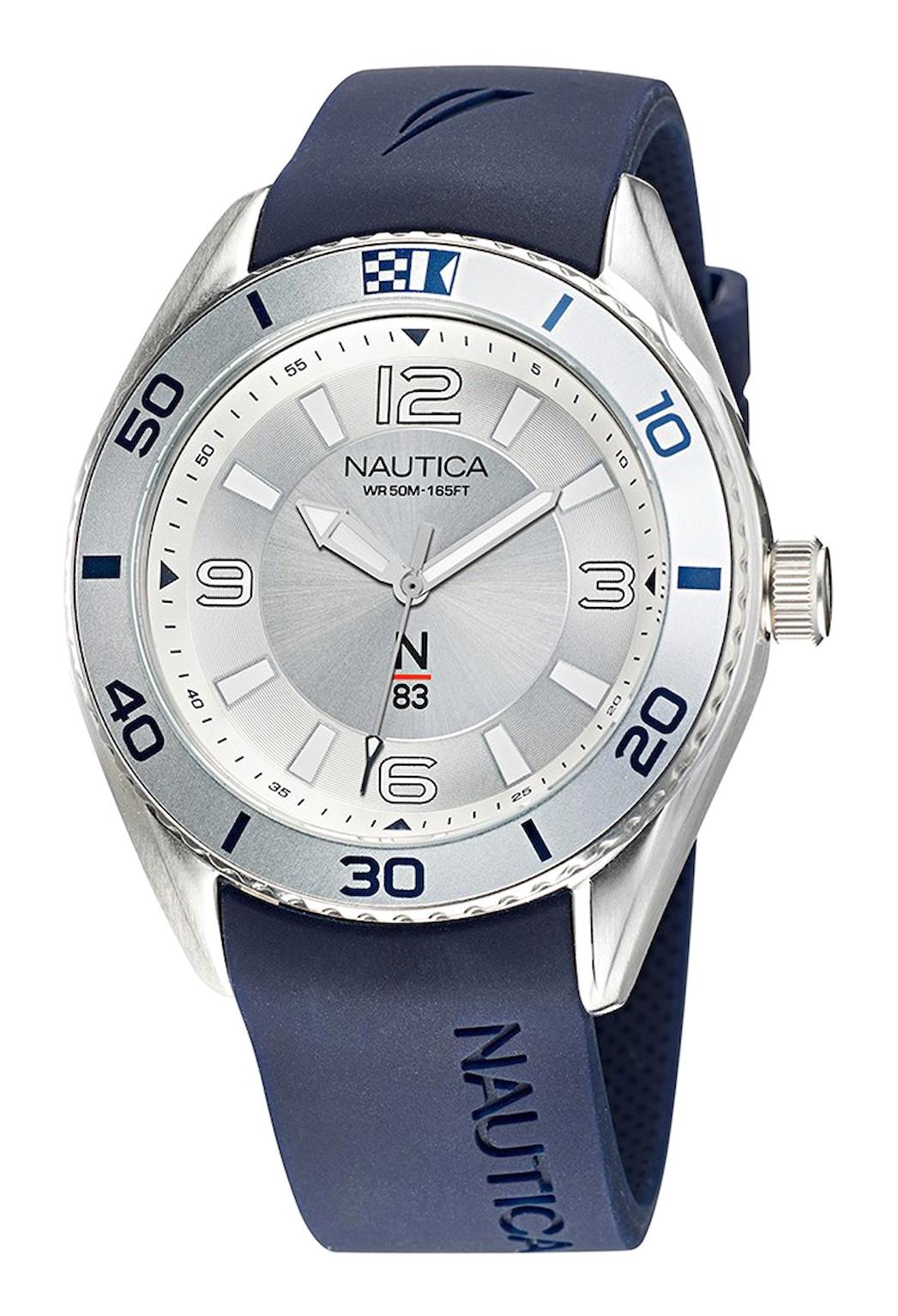 Nautica NAPFWS127 44 mm Gri Silikon Kordon Analog Erkek Kol Saati