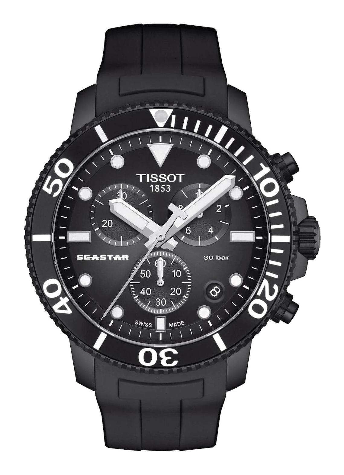 Tissot T1204173705102 Takvimli 44 mm Siyah Silikon Kordon Analog Erkek Kol Saati
