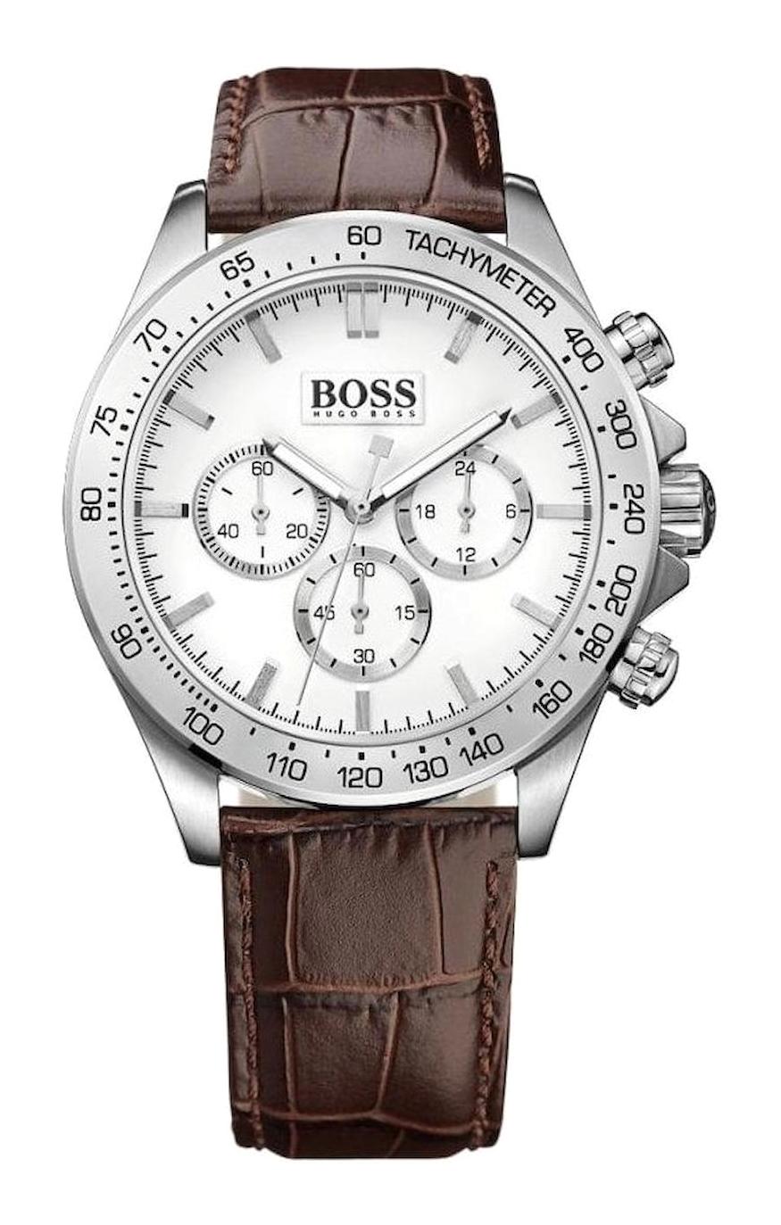 Boss Watches HB1513175 Takvimli 44 mm Kahverengi Deri Kordon Analog Erkek Kol Saati