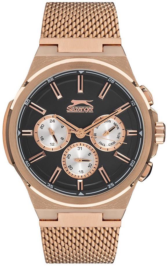 Slazenger SL.09.1856.2.05 Takvimli 44 mm Rose Gold Çelik Kordon Analog Erkek Kol Saati