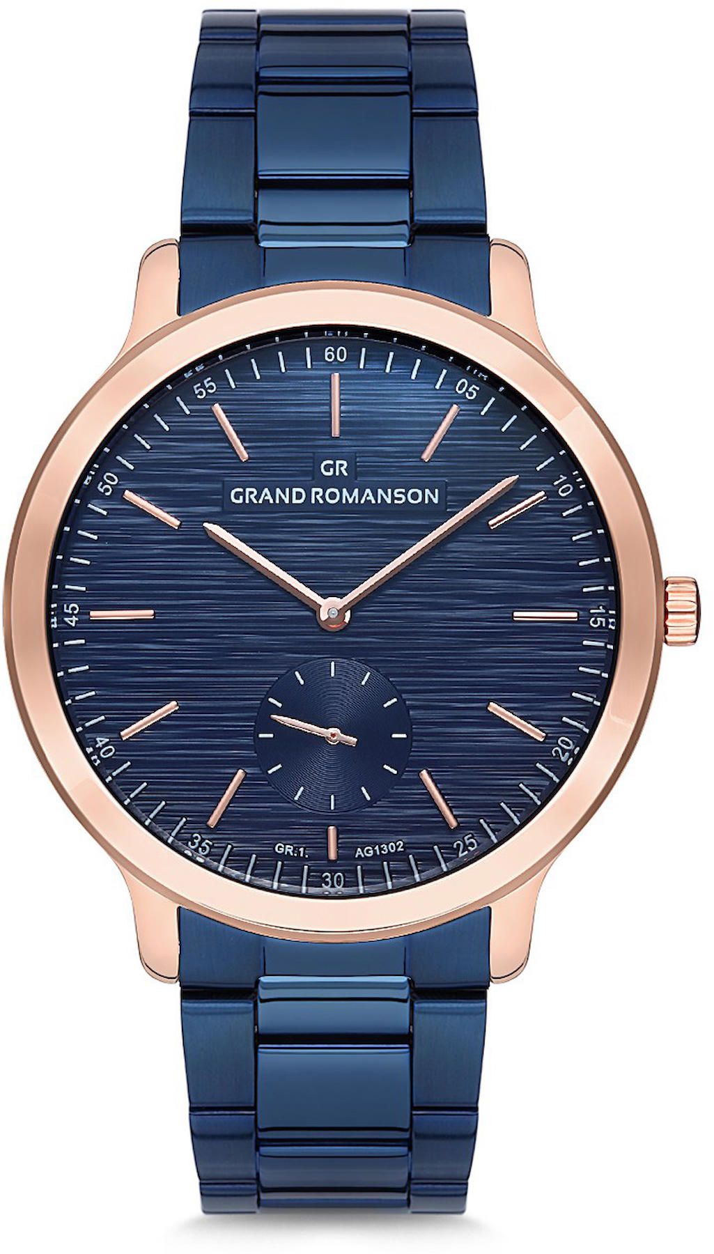 Romanson GR.1.AG1302.15 43 mm Lacivert Çelik Kordon Analog Kol Saati