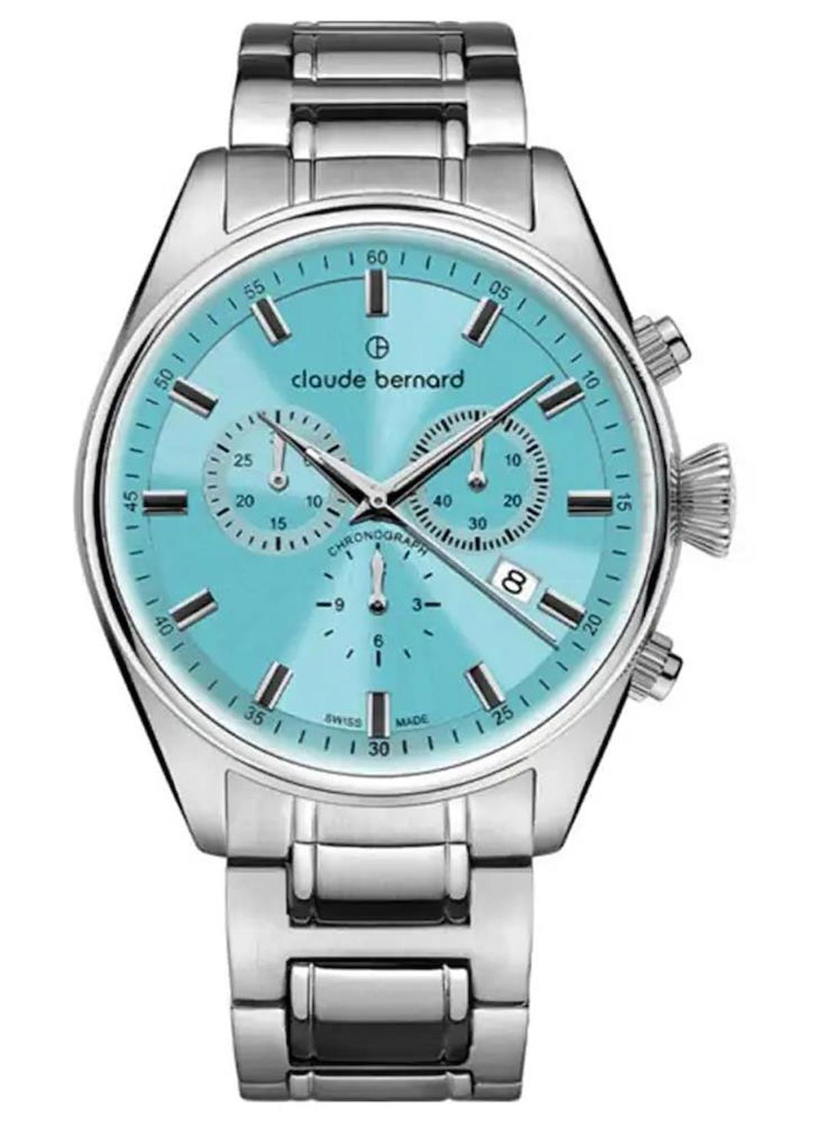 Claude Bernard CB.10254 3M BUICN Takvimli 41 mm Çelik Kordon Analog Erkek Kol Saati
