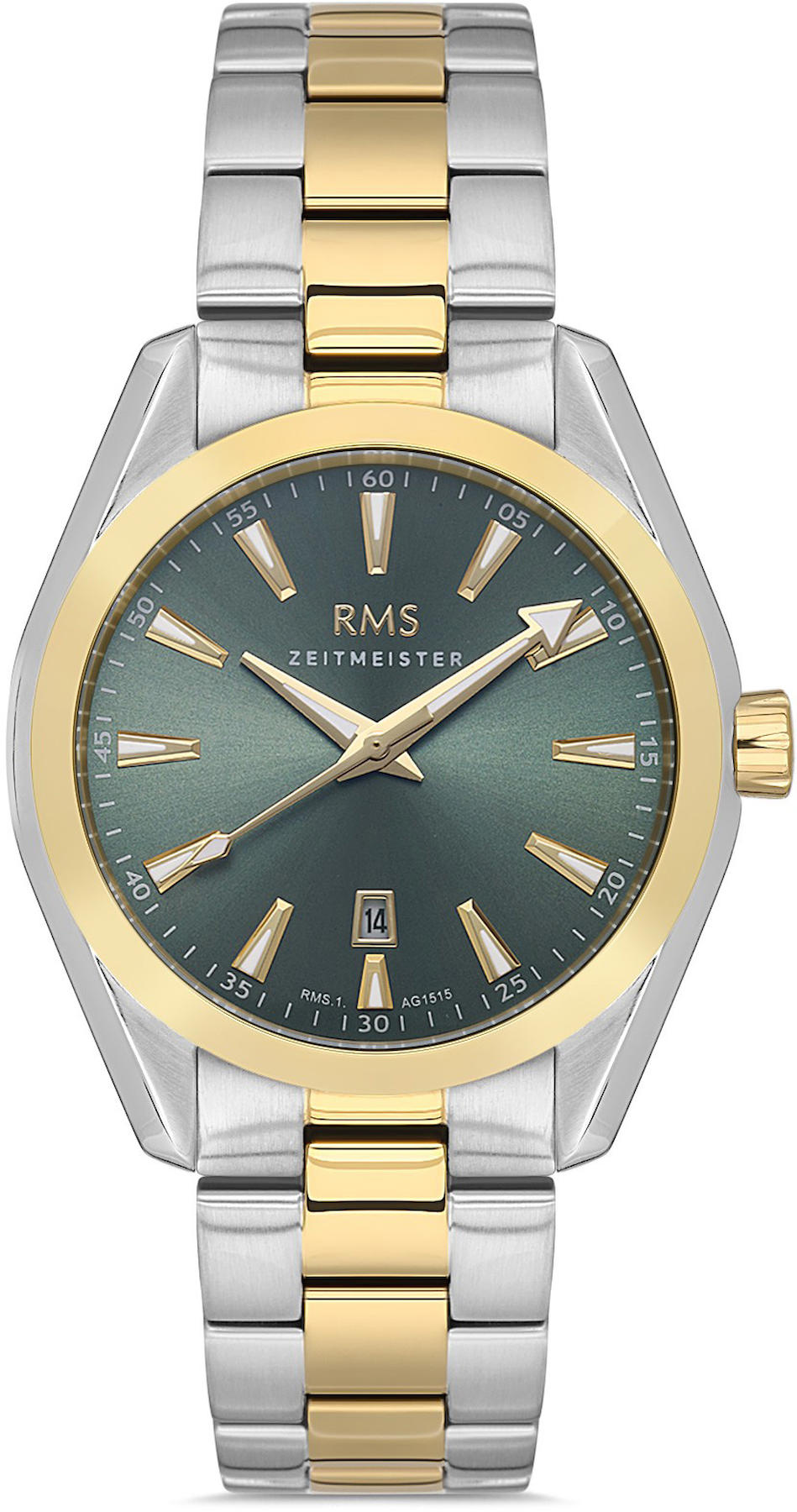 Romanson RMS.1.AG1515.06 Takvimli 42 mm Altın - Beyaz Çelik Kordon Analog Kol Saati
