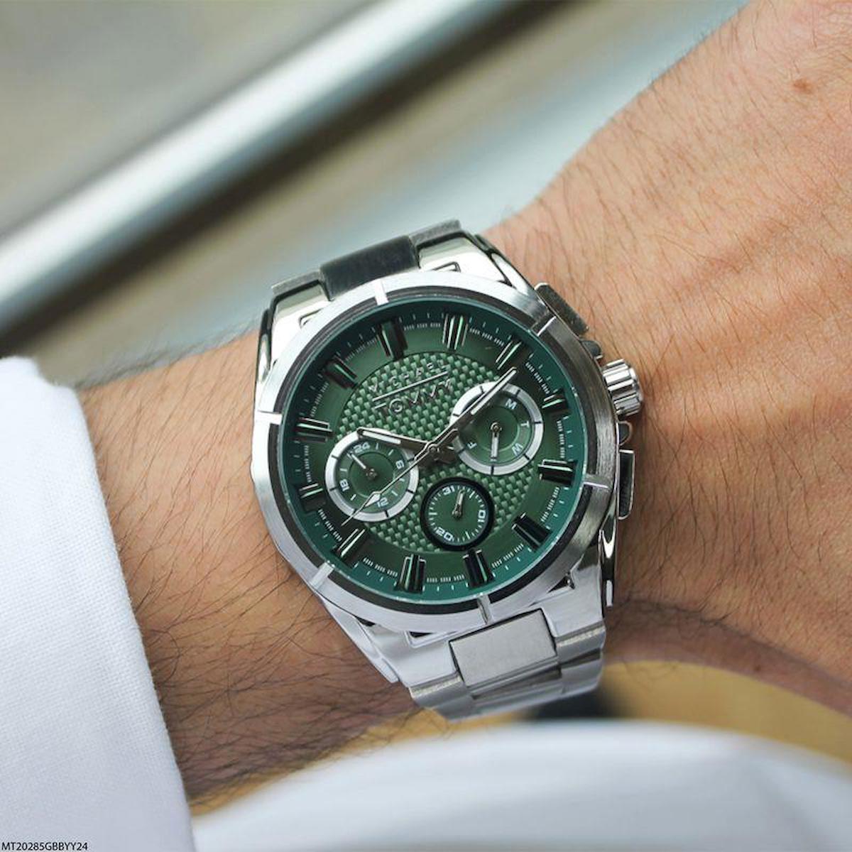 Michael Tommy MT20285GBBYY24 Takvimli 45 mm Çelik Kordon Analog Erkek Kol Saati