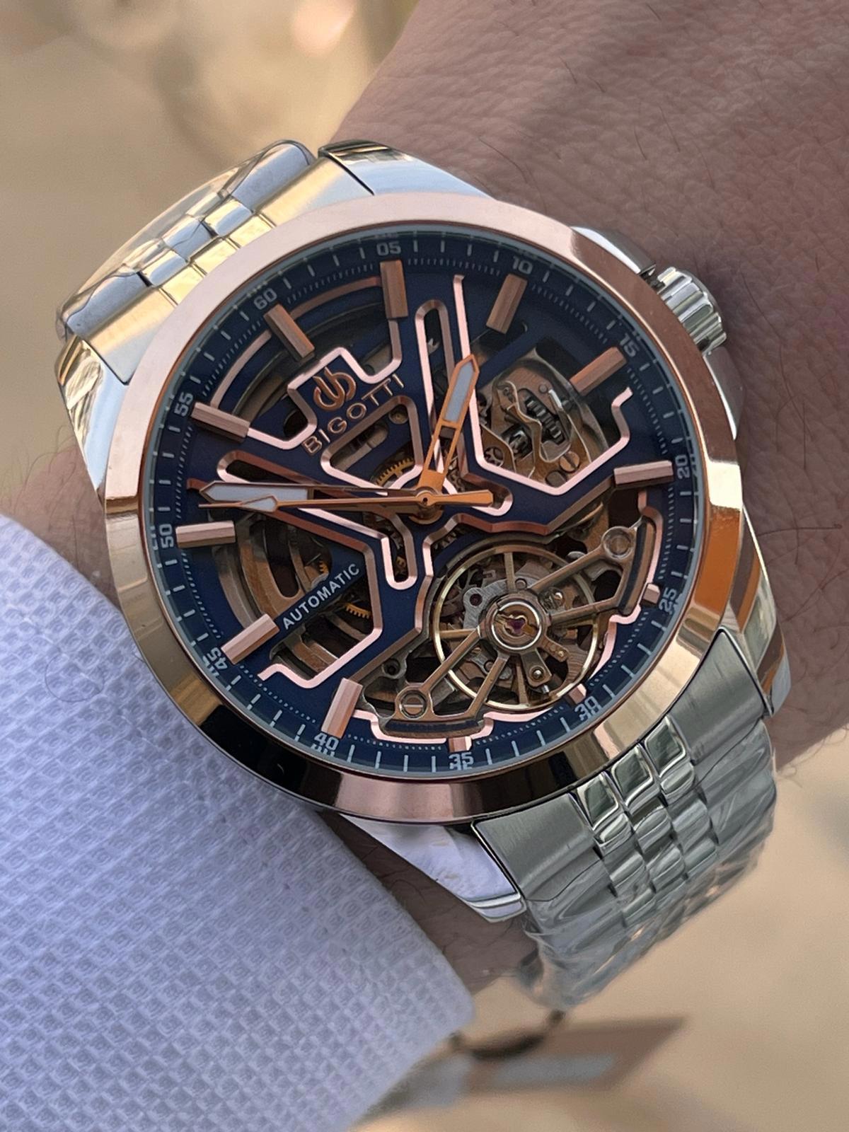 Bigotti BG.1.10564.5 Su Geçirmez Takvimli 46 mm Çelik Kordon Analog Erkek Kol Saati