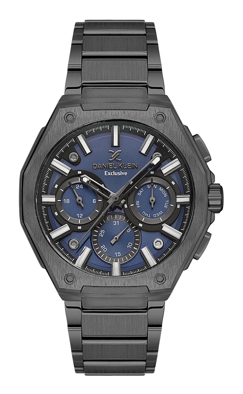 Daniel Klein DK.1.13677-3 Takvimli 44 mm Siyah Metal Kordon Analog Erkek Kol Saati