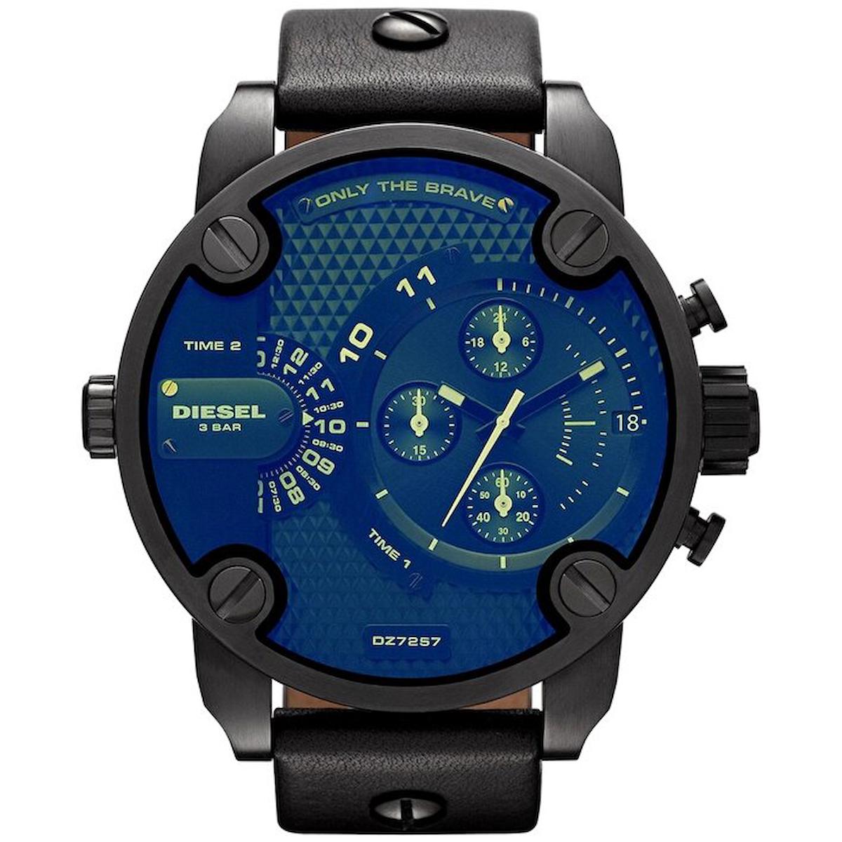 Diesel DZ7257 Takvimli 42 mm Siyah Deri Kordon Analog Kol Saati