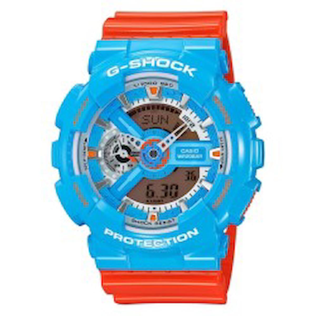 Casio GA-110NC-2ADR Takvimli 51.2 mm Turuncu Silikon Kordon Analog Erkek Kol Saati
