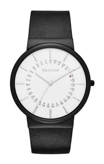 Skagen SKW6243 Takvimli 40 mm Siyah Deri Kordon Analog Kol Saati
