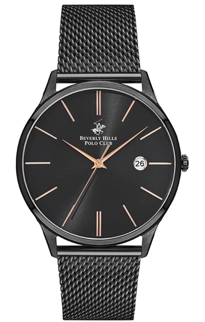 Beverly Hills Polo Club BP3046X650 Takvimli 42 mm Siyah Metal Kordon Analog Erkek Kol Saati