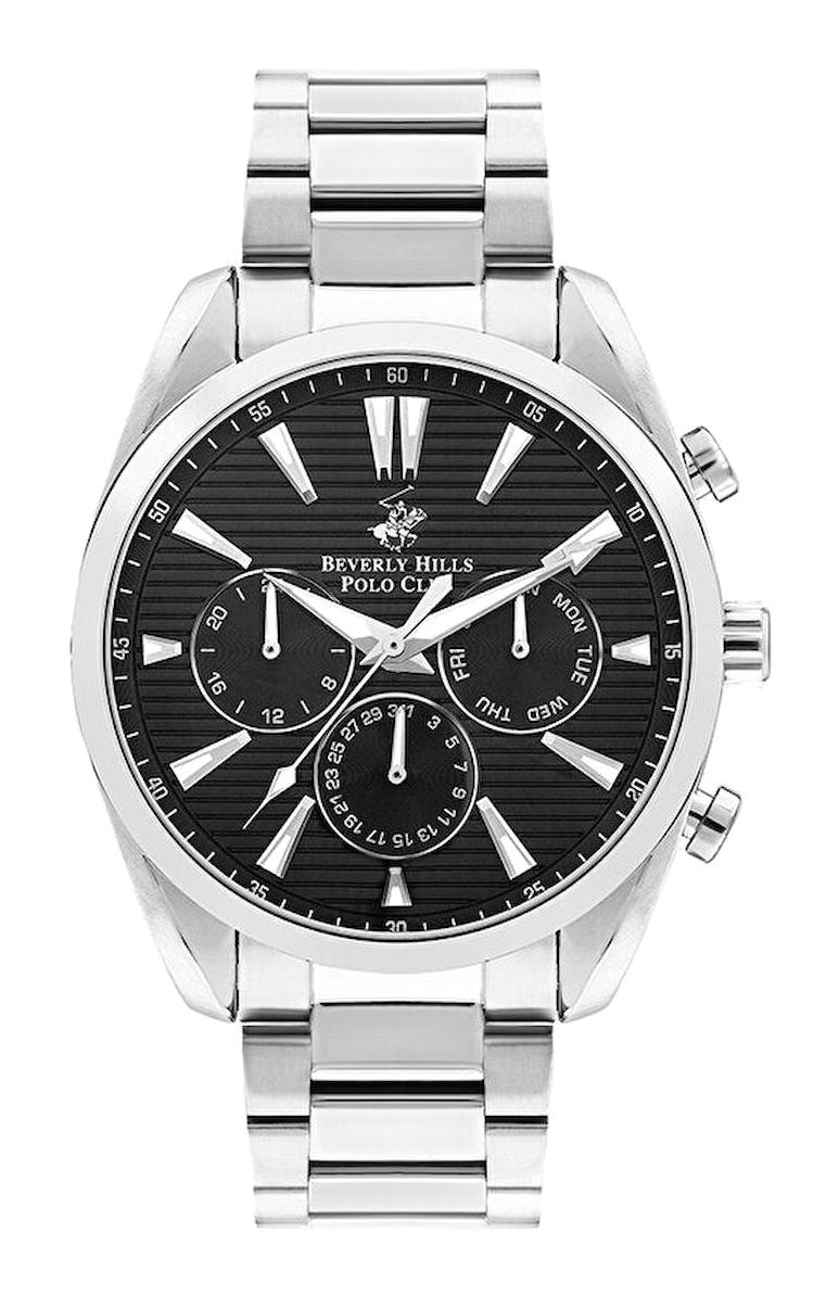 Beverly Hills Polo Club BP3336X350 Takvimli 45 mm Çelik Kordon Analog Erkek Kol Saati