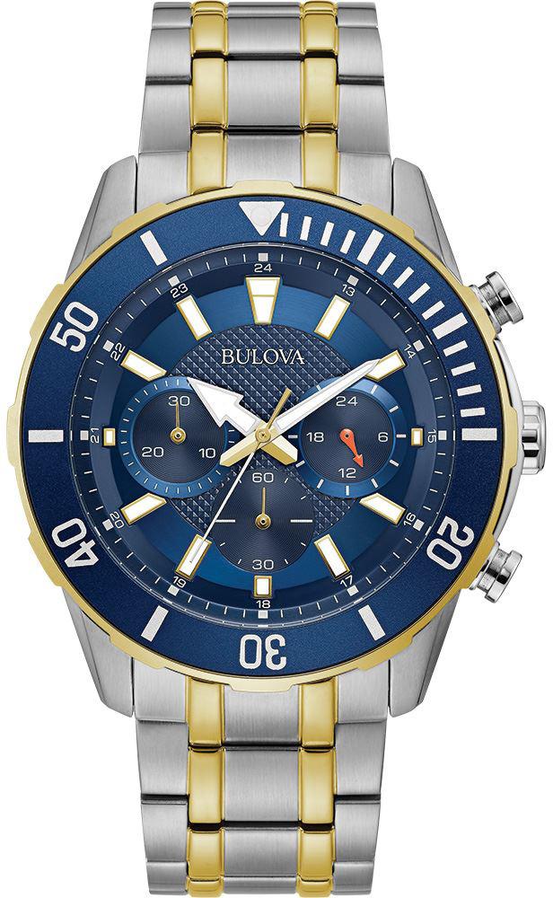 Bulova 98A246 Takvimli 44 mm Altın-Çelik Kordon Analog Kol Saati