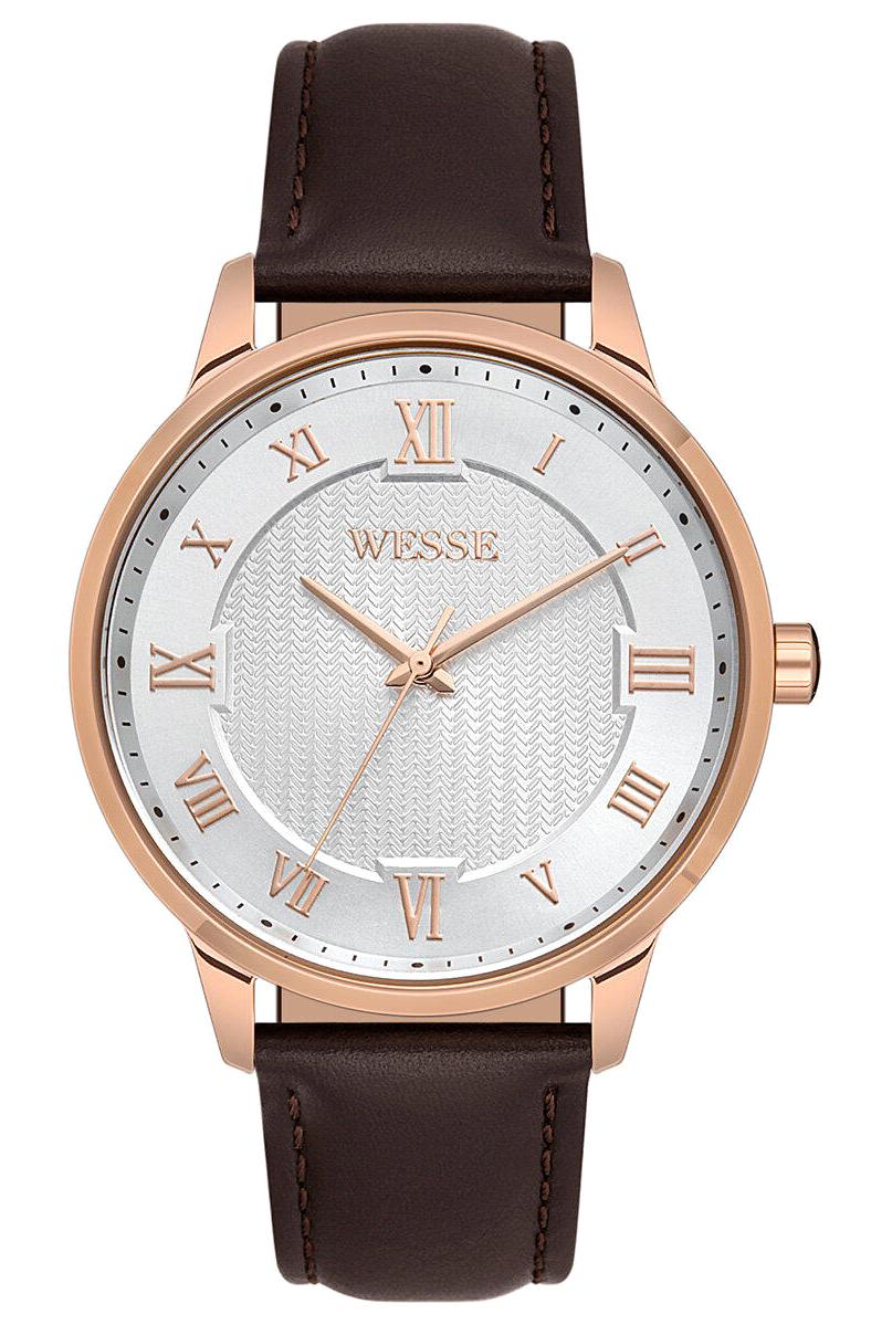 Wesse WWG208003 42 mm Kahverengi Deri Kordon Analog Erkek Kol Saati
