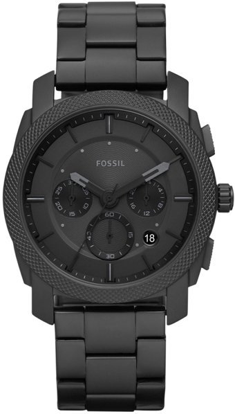 Fossil FFS6015 Takvimli 42 mm Siyah Çelik Kordon Analog Erkek Kol Saati