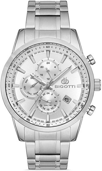 Bigotti BG.1.10307.1 Takvimli 42 mm Çelik Kordon Analog Kol Saati