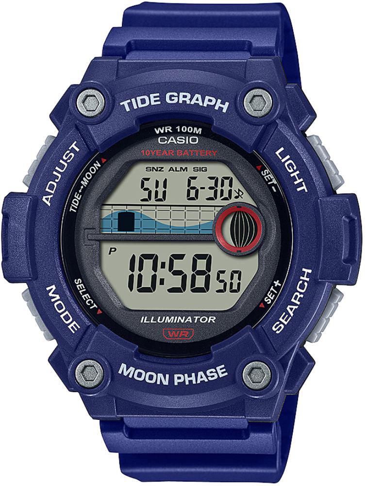 Casio WS-1300H-2AVDF Takvimli Lacivert Çelik Kordon Dijital Kol Saati