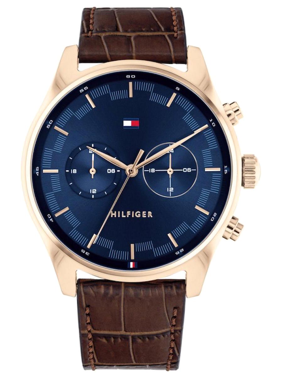 Tommy Hilfiger TH1710423 Takvimli 44 mm Kahverengi Çelik Kordon Analog Erkek Kol Saati