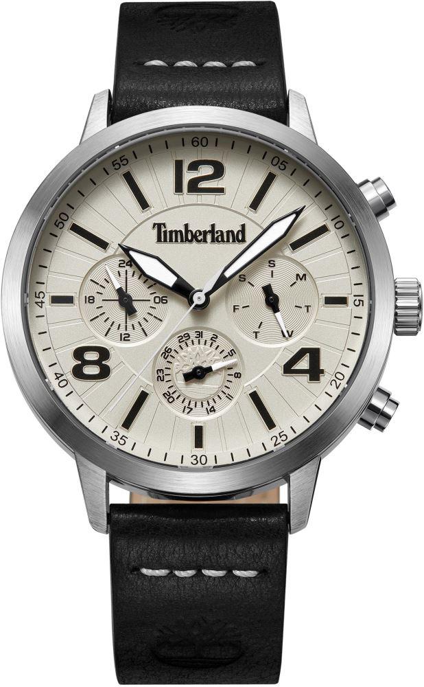 Timberland TDWGF2182202 Takvimli 44 mm Siyah Deri Kordon Analog Kol Saati