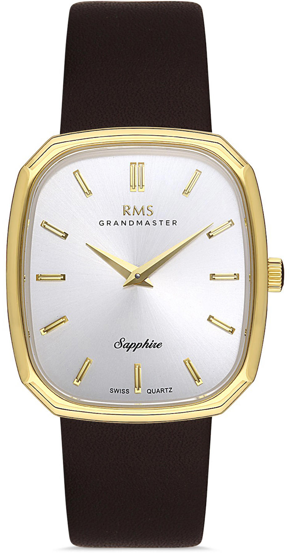 Romanson RMS.1.AG1482.04 42 mm Kahverengi Deri Kordon Analog Kol Saati