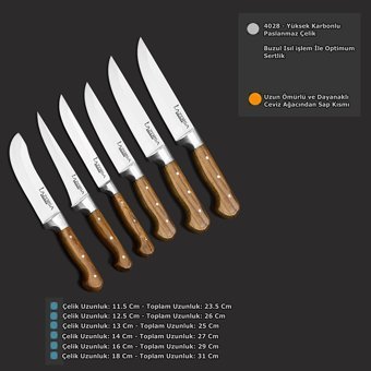 Mutfak Bıçak Seti Et Ekmek Sebze Meyve Yüzme Sıyırma Bıçağı Bıçağı 6 Lı Set No: (Y-S-0-1-2-3)