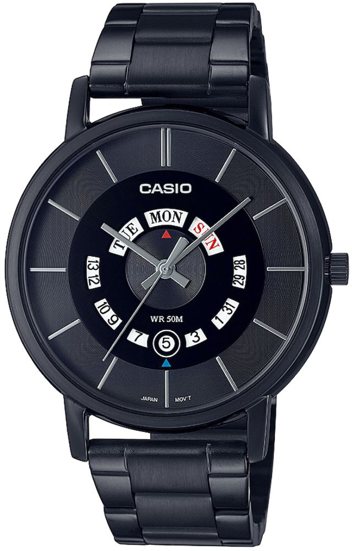 Casio MTP-B135B-1AVDF Takvimli 41 mm Siyah Çelik Kordon Analog Erkek Kol Saati