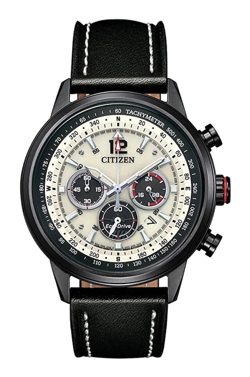 Citizen CA4476-19X Takvimli 44 mm Siyah Deri Kordon Analog Erkek Kol Saati