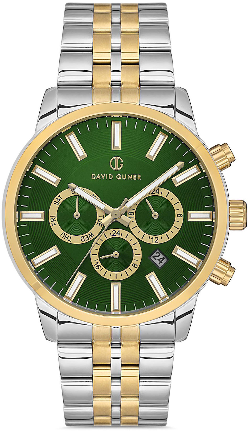David Guner DG-8449GA-D10 Takvimli 42 mm Çelik Kordon Analog Kol Saati