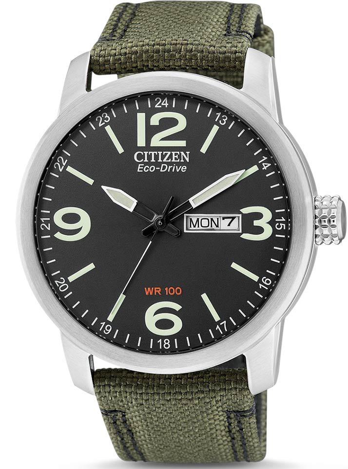 Citizen BM8470-11EE Takvimli 42 mm Yeşil Kanvas Kordon Analog Erkek Kol Saati