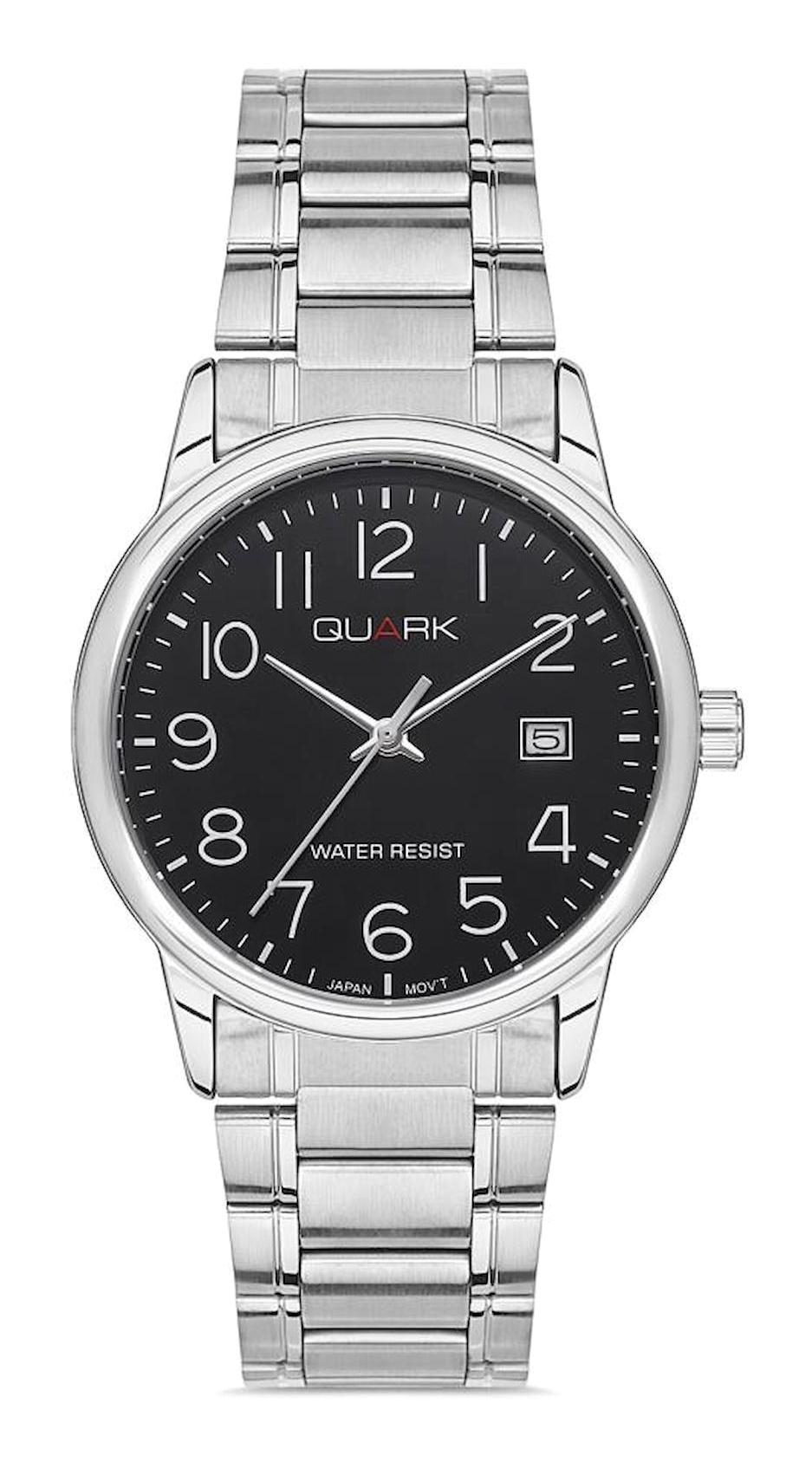 Quark QM-V002D-1B 37 mm Çelik Kordon Analog Erkek Kol Saati