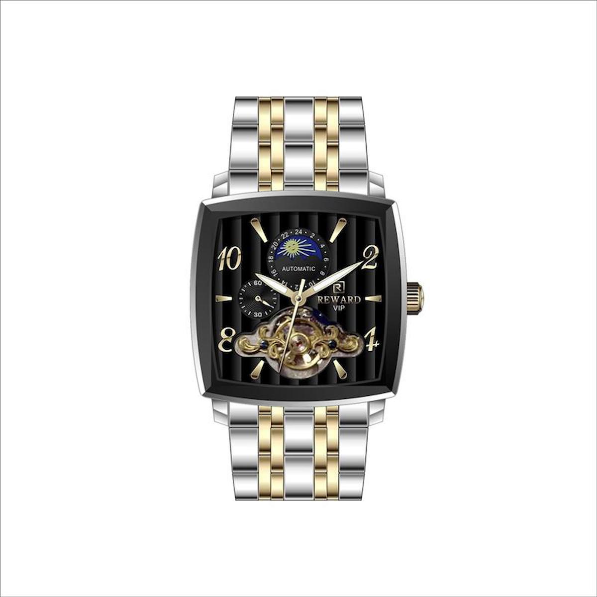 Reward A143497 42 mm Gri-Sarı Metal Kordon Analog Erkek Kol Saati