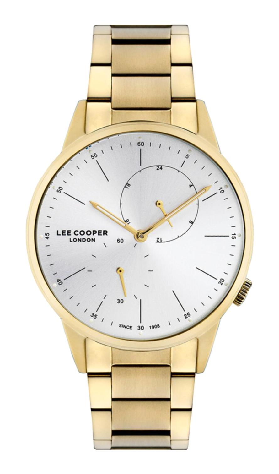 Lee Cooper LC07085.130 Takvimli 46-50 mm Altın Çelik Kordon Analog Erkek Kol Saati