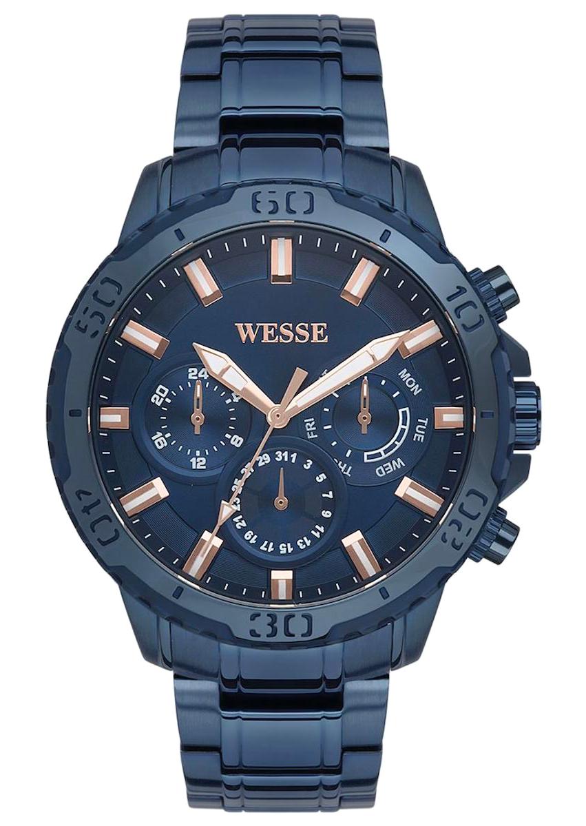 Best My Silver WWG600403SS Takvimli 52 mm Siyah Çelik Kordon Analog Erkek Kol Saati