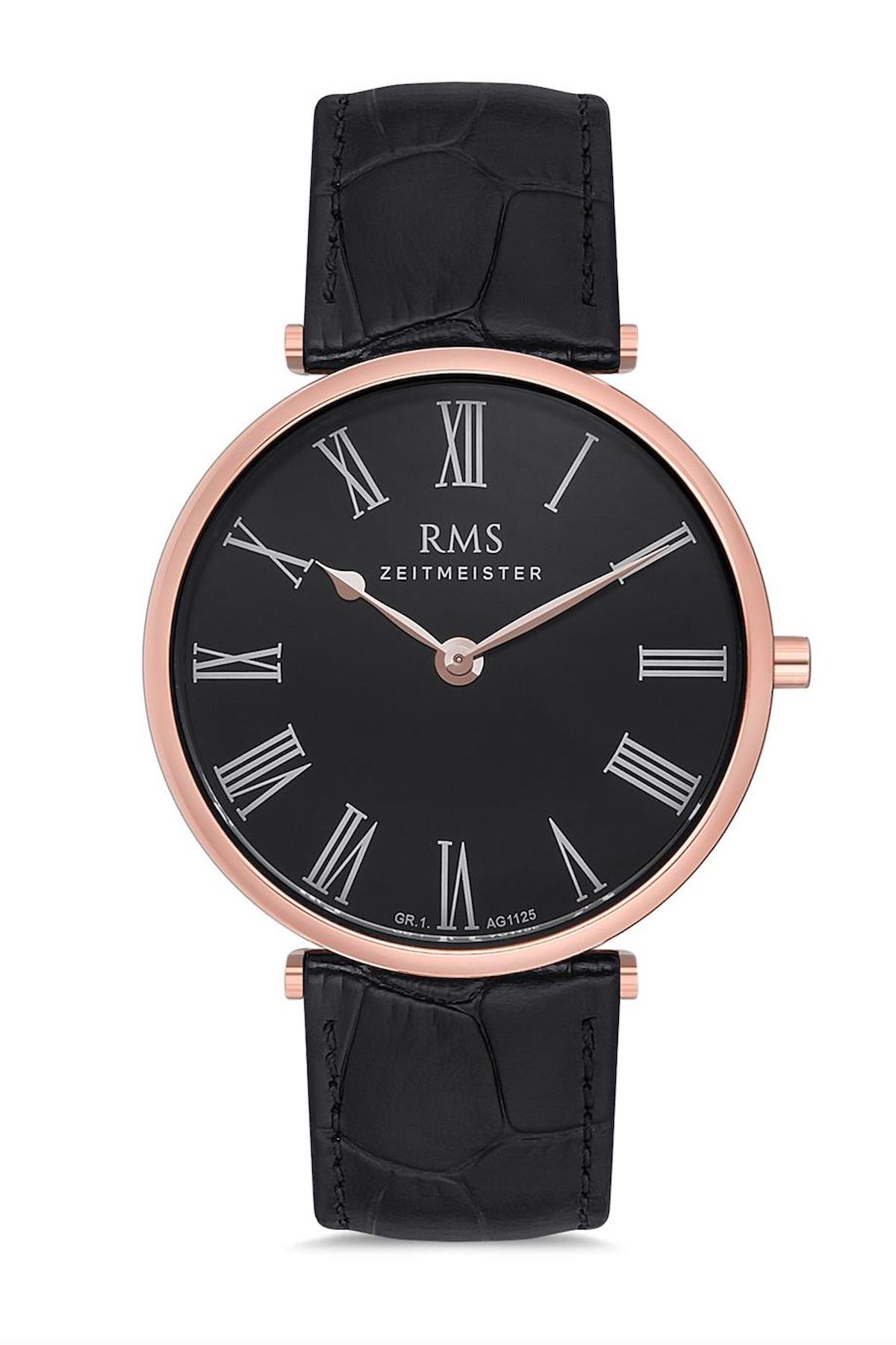 Grand Romanson GR.1.AG1125.01 41-45 mm Siyah Deri Kordon Analog Erkek Kol Saati